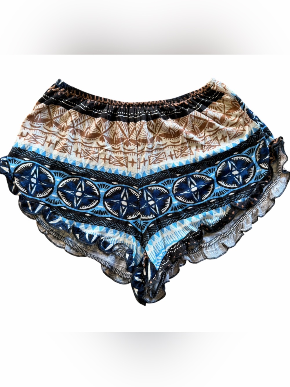 Honey & Lace Boho Ruffle Hem Shorts Women’s Small NWT